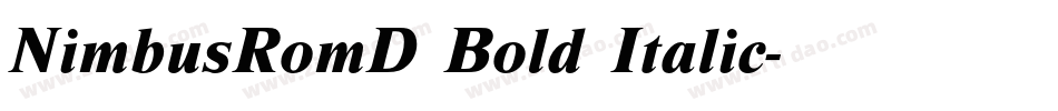 NimbusRomD Bold Italic字体转换